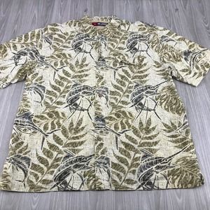 Reel Legends Performance Men's‎ Shirt Size: XL Green Outdoors Button Up Fishing